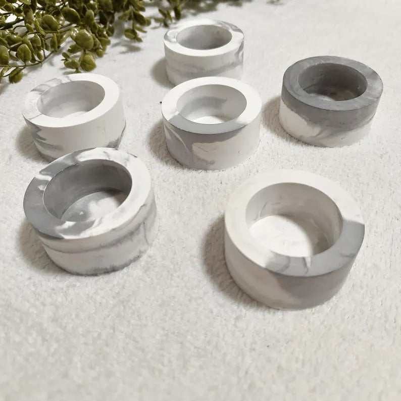 Teelichthalter Marmor Optik